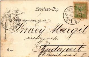 1904 Szabadka, Subotica; Kaponyai csata emlékműve és a Nemzeti kaszinó, Pilseni sörcsarnok, Kotits ü...