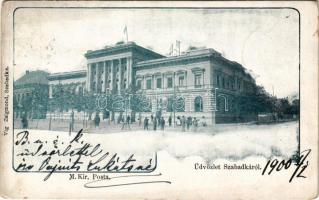 1900 Szabadka, Subotica; M. kir. posta. Vig Zsigmond kiadása / post office (szakadás / tear)