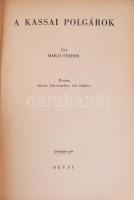 Márai Sándor: A kassai polgárok. Bp., 1942, Révai, 250+(2) p. Kiadói félvászon-kötés, szakadt kiadói...
