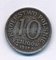 Lengyelország / Német megszállás 1917FF 10f Fe T:XF patina Poland / German Occupation 1917FF 10 Fenigów Fe C:XF patina Krause Y#6
