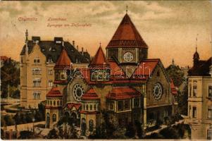 1907 Chamnitz, Luisenhaus, Synagoge am Stefansplatz / Synagogue (kis szakadás / small tear)