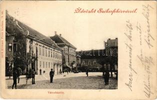 1900 Székesfehérvár, Városháza tér, üzlet. Klökner Péter kiadása (EK)