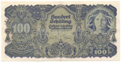 Ausztria 1945. 100Sch "1198 39944" T:F szép papír Austria 1945. 100 Schilling "1198 39944" C:F fine paper Krause 118.
