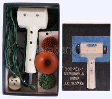 Orosz retro masszírozógép, dobozában.