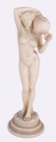 Női akt korsóval szobor, bakelit, m: 29 cm