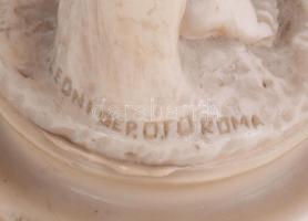 Női akt korsóval szobor, bakelit, m: 29 cm