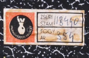 Erdélyi István: Plasztikus díszítésű váza. JELZETT, hibátlan, m: 41 cm