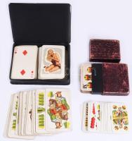 4 pakli kártya, közte pin up kártya