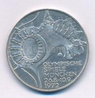 Német Szövetségi Köztársaság 1972D 10M Ag "Müncheni Olimpia - Stadion" T:AU kis patina Federal Republic of Germany 1972D 10 Mark Ag "Münich Olympics - Stadium" C:AU small patina Krause KM#133