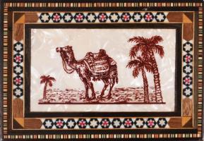 2 darab keleti intarziás doboz, h: 14,5 cm