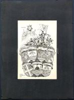 [Grafika] Megvédi a ruthéneket Nagy Lajos és Rákóczi szelleme. Szent-Gály Faur Aurél ötlete alapján ...