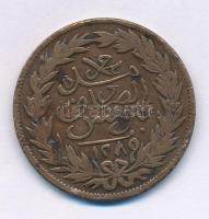 Tunézia 1872. (1289) 2K bronz T:XF patina Tunisia 1872. (1289) 2 Kharub bronze C:XF patina Krause KM#174