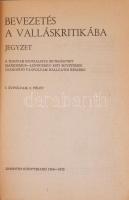 Bevezetés a vallástörténetbe. Jegyzet. Szakosító tanfolyam. I. évf. 1-2. félév. I. évf. 1. félév: Ír...