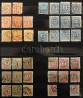 Krajcáros és Turul sok példányos rendező, benne összefüggések, változatok, szép bélyegzések is, 2 db...