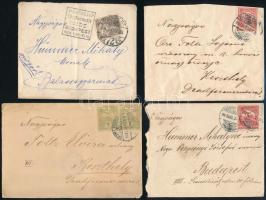 1907-1914 4 db futott levél