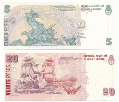 Argentína DN(2014-2015) 5P + DN(2018) 20P T:UNC
Argentina ND(2014-2015) 5 Pesos + ND(2018) 20 Pesos...
