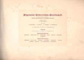 [Képes árukatalógus] Az 1883-ban alapított berlini Allgemeine Elektricitäts-Gesellschaft épületvilla...