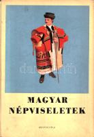 Palotay Gertrúd:  Magyar népviseletek. Rajzolta Konecsni György. (Budapest, 1939). Officina Nyomda és Kiadóvállalat). 23 + [1] p. + 12 t. (feliratozott hártyapapírral védett színes táblák). Első kiadás. Palotay Gertrúd (1901-1951) néprajzkutató olvasmányos stílusban írt néprajzi munkáját Konencsi György szövegközti ábrái kísérik. A táblaanyagon a kárpát-medencei magyar népviseletek részletgazdag, színes rajzai. A munka német, angol és francia nyelveken is megjelent. Az első előzéken Ex libris. Színes, illusztrált, enyhén sérült kiadói kartonkötésben. Jó példány.