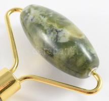 Jáde arcmasszírozó, h: 14,5 cm