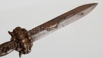 Keleti réz levélnyitó, h: 12,5 cm