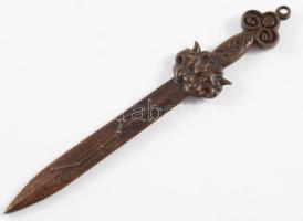 Keleti réz levélnyitó, h: 12,5 cm