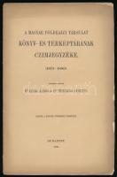 Jankó János és Thiring Gusztáv: A Magyar Földrajzi Társulat könyv- és térképtárának címjegyzéke 1873-1889. Bp., 1890. Magyar Földrajzi Társulat. VI. 131p. Kiadói papírborítóval.