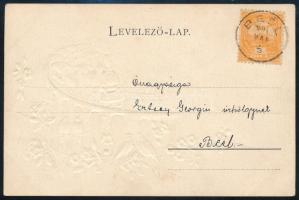 1900 Képeslap Turul 3f bérmentesítéssel "BEÉL"