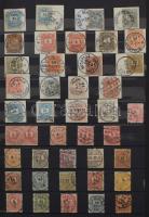 1945 előtti magyar tétel sok Krajcáros és Turul bélyeggel, összefüggésekkel, szép bélyegzésekkel, po...