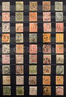 1945 előtti magyar tétel sok Krajcáros és Turul bélyeggel, összefüggésekkel, szép bélyegzésekkel, po...