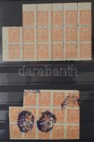 1945 előtti magyar tétel sok Krajcáros és Turul bélyeggel, összefüggésekkel, szép bélyegzésekkel, po...