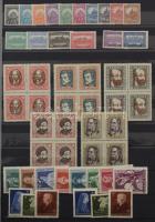 1945 előtti magyar tétel sok Krajcáros és Turul bélyeggel, összefüggésekkel, szép bélyegzésekkel, po...