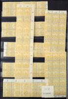 1945 előtti magyar tétel sok Krajcáros és Turul bélyeggel, összefüggésekkel, szép bélyegzésekkel, po...