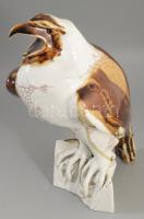 Hollóháza Stúdió Sas szobor. Jelzett, kézzel festett, hibátlan, m: 34 cm