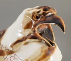 Hollóháza Stúdió Sas szobor. Jelzett, kézzel festett, hibátlan, m: 34 cm