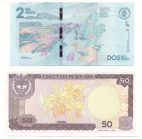 Kolumbia 1986. 50P + 2018. 2MP T:UNC
Colombia 1986. 50 Pesos Oro + 2018. 2 Mil Pesos C:UNC
Krause ...