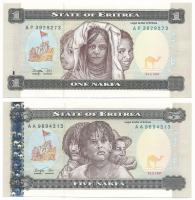Eritrea 1997. 1N + 5N T:UNC Eritrea 1997. 1 Nakfa + 5 Nakfa C:UNC Krause P#1, P#2