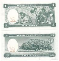 Eritrea 1997. 1N + 5N T:UNC
Eritrea 1997. 1 Nakfa + 5 Nakfa C:UNC
Krause P#1, P#2