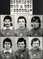 1978 XI. Labdarúgó VB Argentína, magyar válogatott tagjait ábrázoló fotólapok, 7 db, 10×15 cm