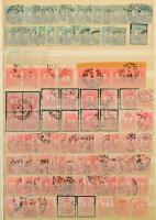 Régi magyar tétel sok Krajcáros és Turul bélyeggel, többletpéldányokkal, összefüggésekkel, 24 lapos,...