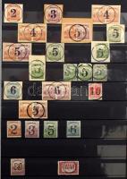 Szükségportó tétel, közel 1.500 bélyeg 24 fekete lapos, A/4 Leuchtturm berakóban