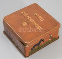 Bavaria Bing Pigmyphone játék gramophone, cca 1920/40, kiegészítőkkel, 5 darab eredeti lemezzel, sze...