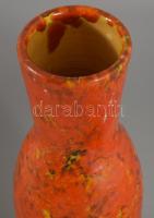 Pesthidegkúti váza és tál, hibátlan, m: 30,5 cm, d: 14 cm