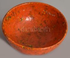 Pesthidegkúti váza és tál, hibátlan, m: 30,5 cm, d: 14 cm