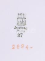 Zsolnay ritkább mintás 2 csésze és 3 darab alátét. Jelzett, hibátlan, d: 15 cm