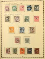 Tartalmas magyar gyűjtemény a Krajcárosoktól 1957-ig, sok jobb kiadással, portókkal, sorokkal, blokk...