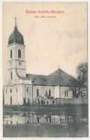 1909 Szentmárton, Aradszentmárton, Sanmartin; Római katolikus templom. E. Krischer / Catholic church (fl)