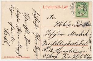 1909 Szentmárton, Aradszentmárton, Sanmartin; Római katolikus templom. E. Krischer / Catholic church...