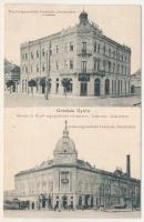 1914 Temesvár, Timisoara; Józsefváros, Gombás Gyula Korona és Royal nagyszállodája, villamos / Iosefin, hotels (EK)