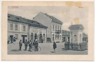 1912 Tövis, Teius; Fő tér, Klein Mihály üzlete / square, shop (fl)