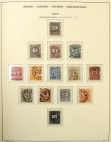 Magyar gyűjtemény a Krajcárosoktól 1944-ig, sorokkal, blokkokkal, portókkal, előnyomott albumban, cs...